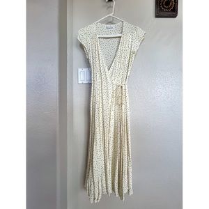 Reformation Carina polka dot wrap dress